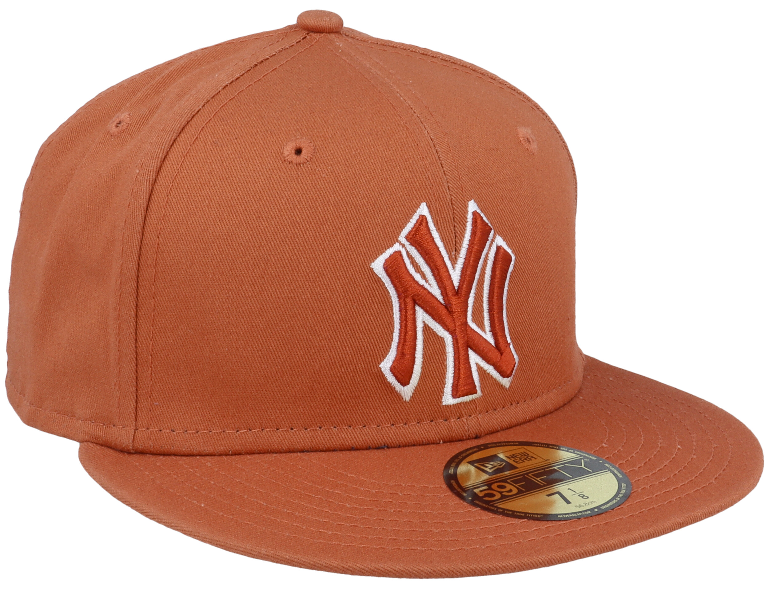 New York Yankees Team Outline 59FIFTY Brown Fitted