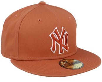 New York Yankees Team Outline 59FIFTY Brown Fitted