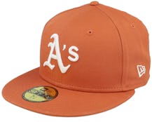 Oakland Athletics League Essential 59FIFTY Rust/White Fitted - New Era
