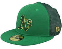 Oakland Athletics 59FIFTY MLB St Patricks Day 23 Green Mesh Fitted - New Era