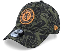 Chelsea All Over Print 9FORTY Olive/Blue Adjustable - New Era