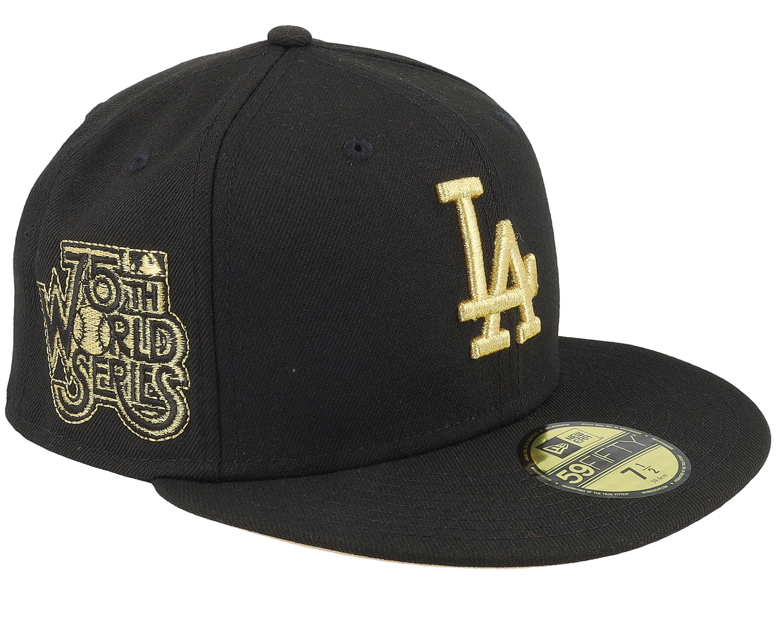 Los Angeles Dodgers 59FIFTY 75th World Series Black/Gold Fitted