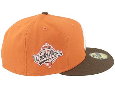New Era - MLB Orange fitted Cap - New York Yankees Asteroid 59FIFTY Orange/Brown/Cream Fitted @ Fitted World By Hatstore