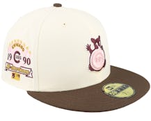 Chicago Cubs Cooperstown 59FIFTY Cream/Brown Fitted - New Era
