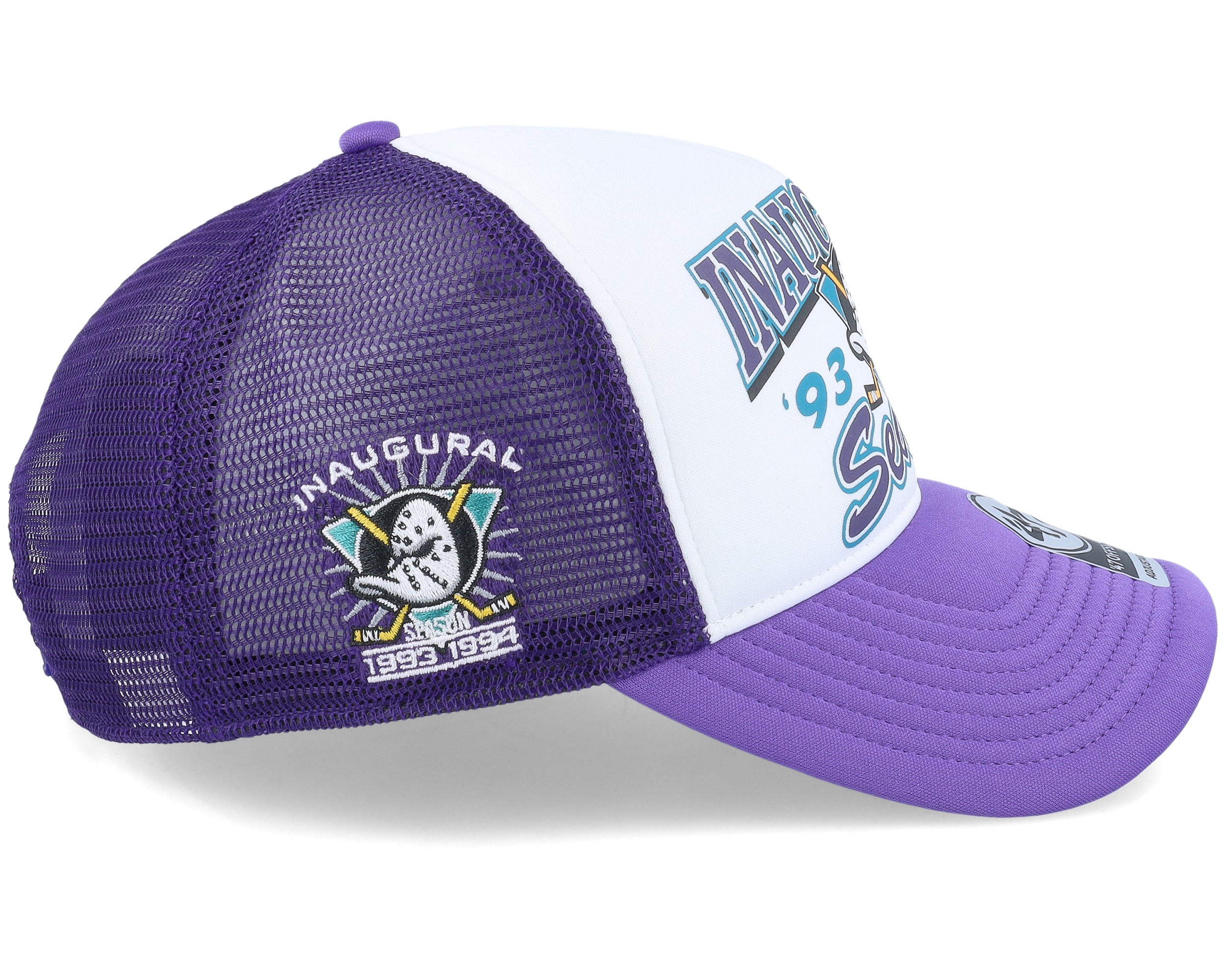 Anaheim Ducks NHL Foam Champ Offside Dt White/Purple Trucker