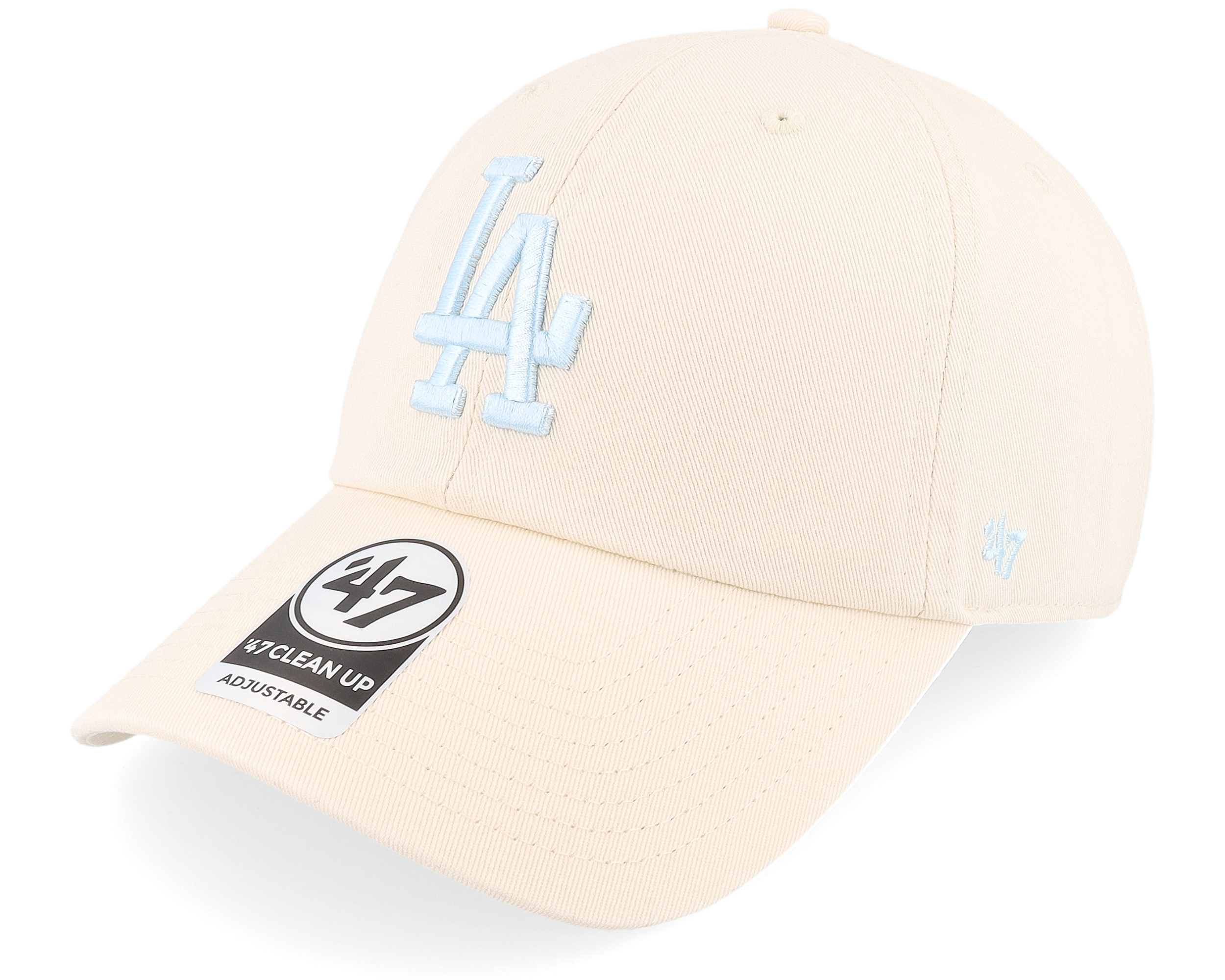 47 Brand Natural Dodgers Clean Up Strapback Dad Hat