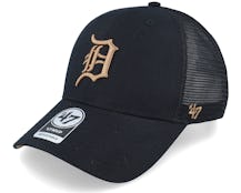Detroit Tigers Ballpark Mesh Mvp Black Trucker - 47 Brand