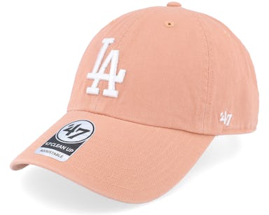 47 Brand Los Angeles LA Dodgers Clean Up Hat Cap Rose Pink/White