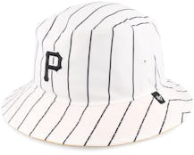 Pittsburgh Pirates MLB Pinstriped White/Black Bucket - 47 Brand