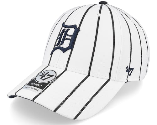 47 Brand - MLB White Adjustable Cap - Detroit Tigers MLB Bird Cage MVP White Adjustable @ Hatstore