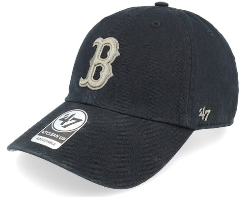 Boston Red Sox MLB Ballpark Camo Clean Up Black Dad Cap - 47 Brand