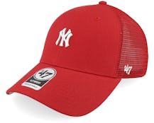 New York Yankees MLB Base Runner Mesh Mvp Red Trucker - 47 Brand
