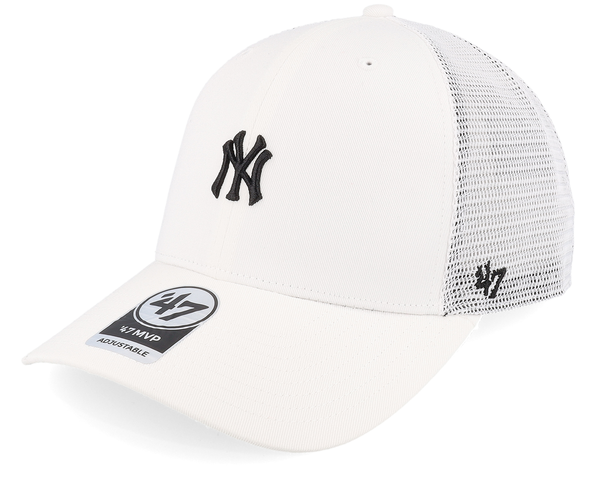 New York Yankees MLB Base Runner Mesh Mvp White Trucker 47 Brand Cap Hatstore .hk