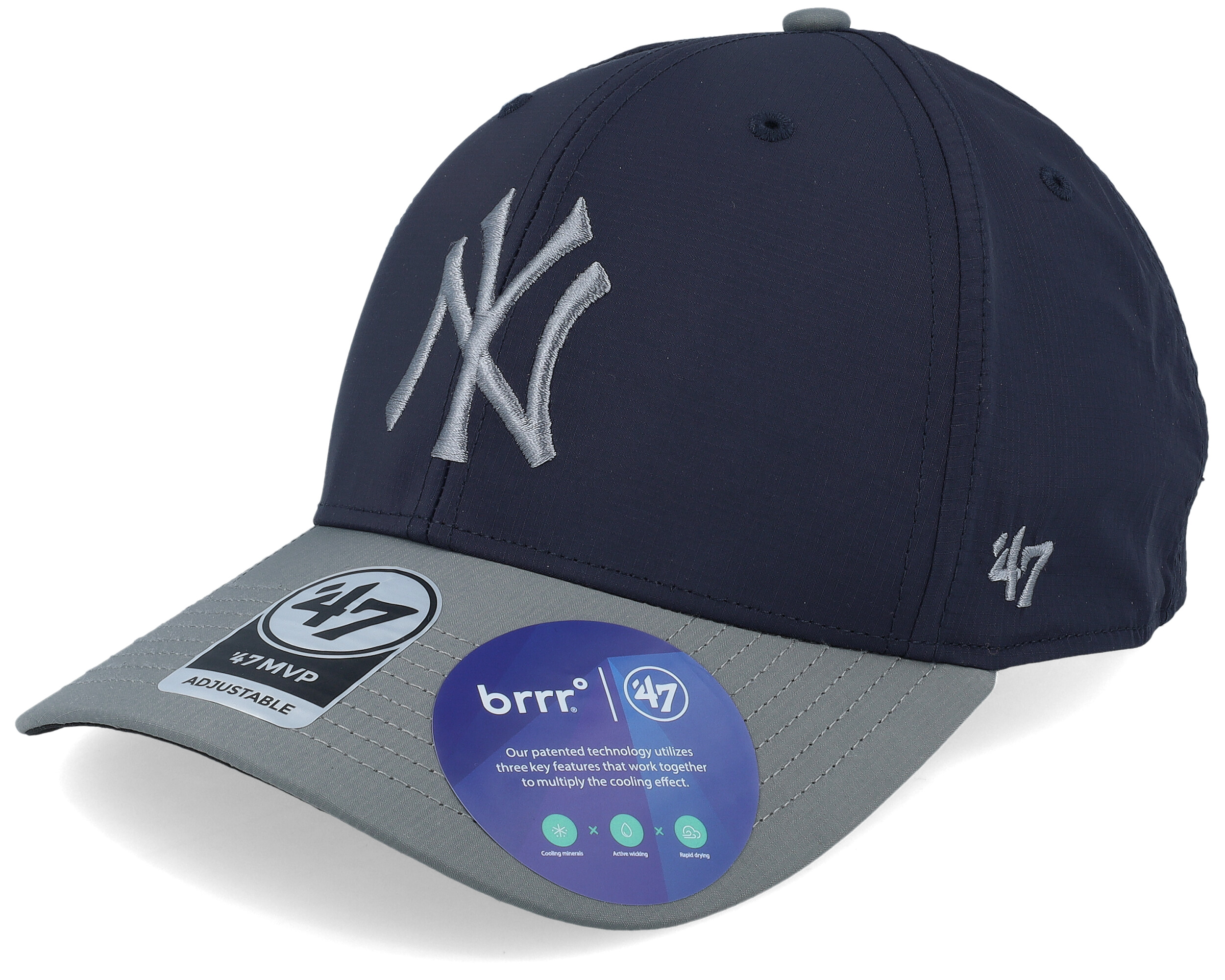 New York Yankees MLB Brrr Tt Mvp Navy/Grey Adjustable - 47 Brand cap ...