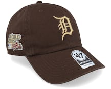 Detroit Tigers Double Under Clean Up Brown Dad Cap - 47 Brand