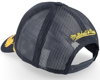 Men's Mitchell & Ness Black St. Louis Blues Gold Leaf Trucker Snapback Hat