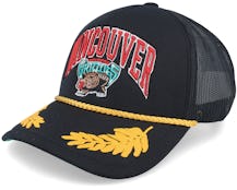 Vancouver Grizzlies Gold Leaf Hwc Black Trucker - Mitchell & Ness