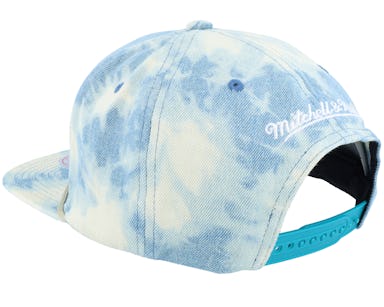 Mitchell and Ness Sporting KC Acid Wash Solid Logo Snapback Hat - Blue