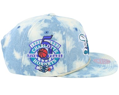 Mitchell and Ness Sporting KC Acid Wash Solid Logo Snapback Hat - Blue