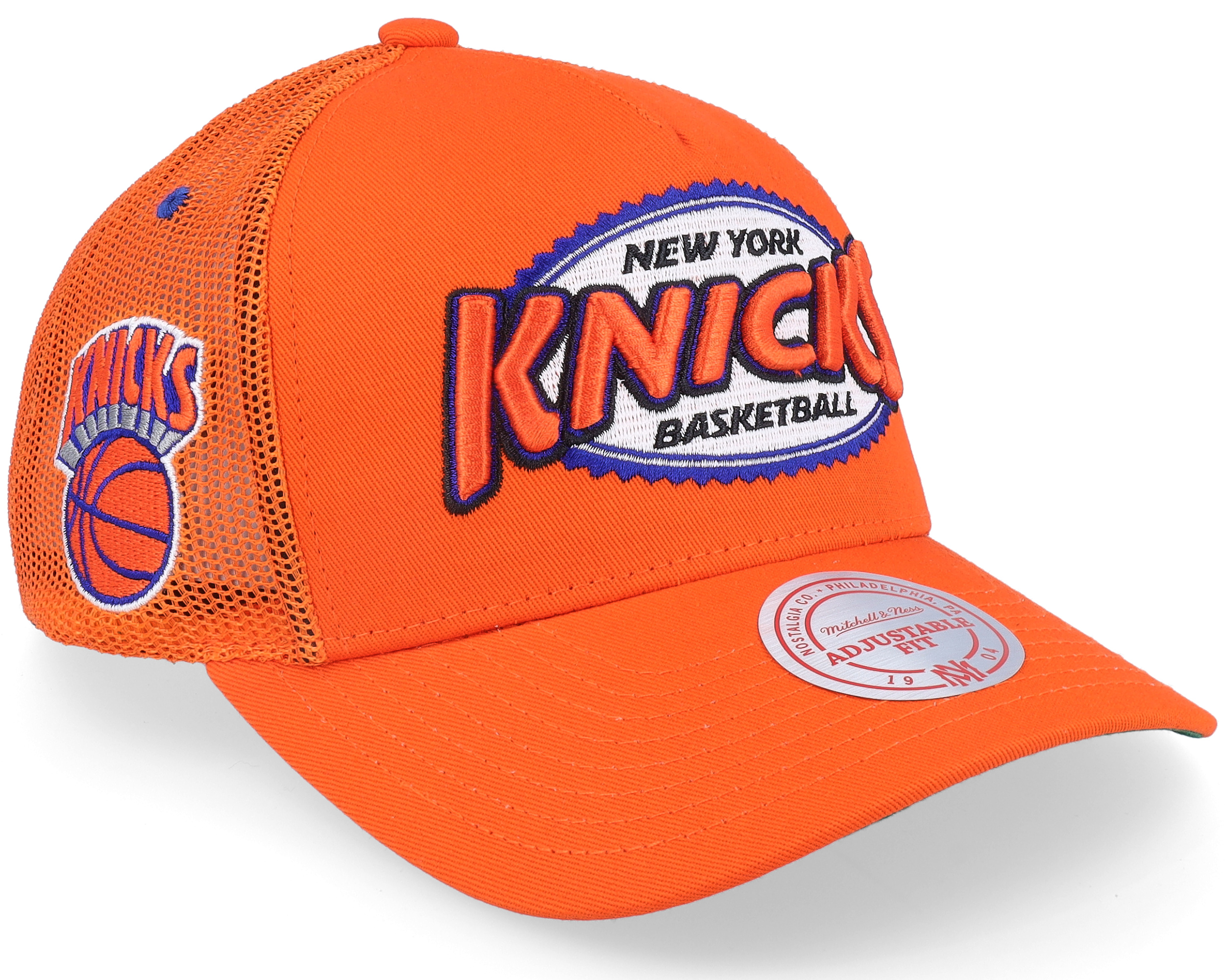 New York Knicks Team Seal Hwc Orange Trucker | Hatstorecanada.com
