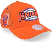 New York Knicks Team Seal Hwc Orange Trucker - Mitchell & Ness