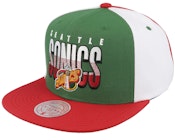 Seattle Supersonics Billboard 2 Hwc Green/Red Snapback