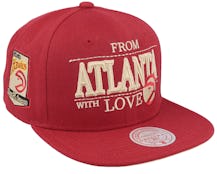 Atlanta Hawks With Love Hwc Red Snapback - Mitchell & Ness