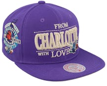 Charlotte Hornets With Love Hwc Purple Snapback - Mitchell & Ness