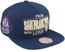 Golden State Warriors With Love Hwc Blue Snapback - Mitchell & Ness