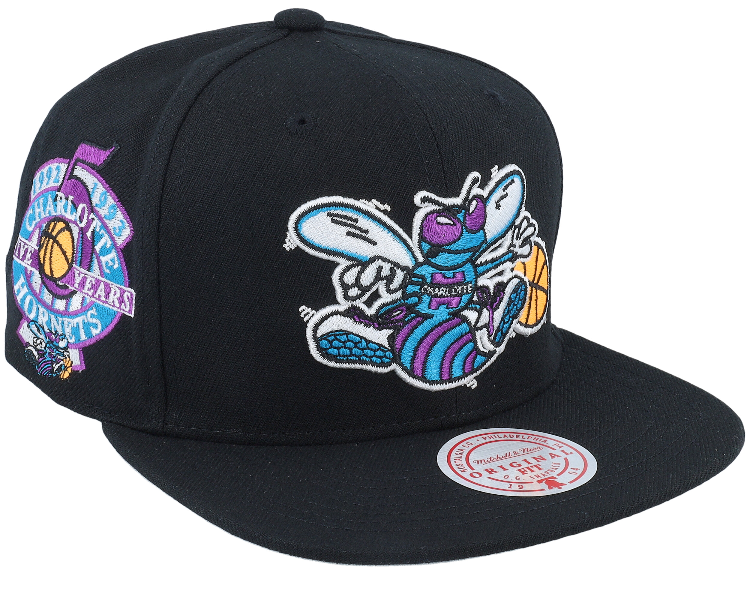 Charlotte Hornets Neon Tropical Hwc Black Snapback | Hatstoreworld.com