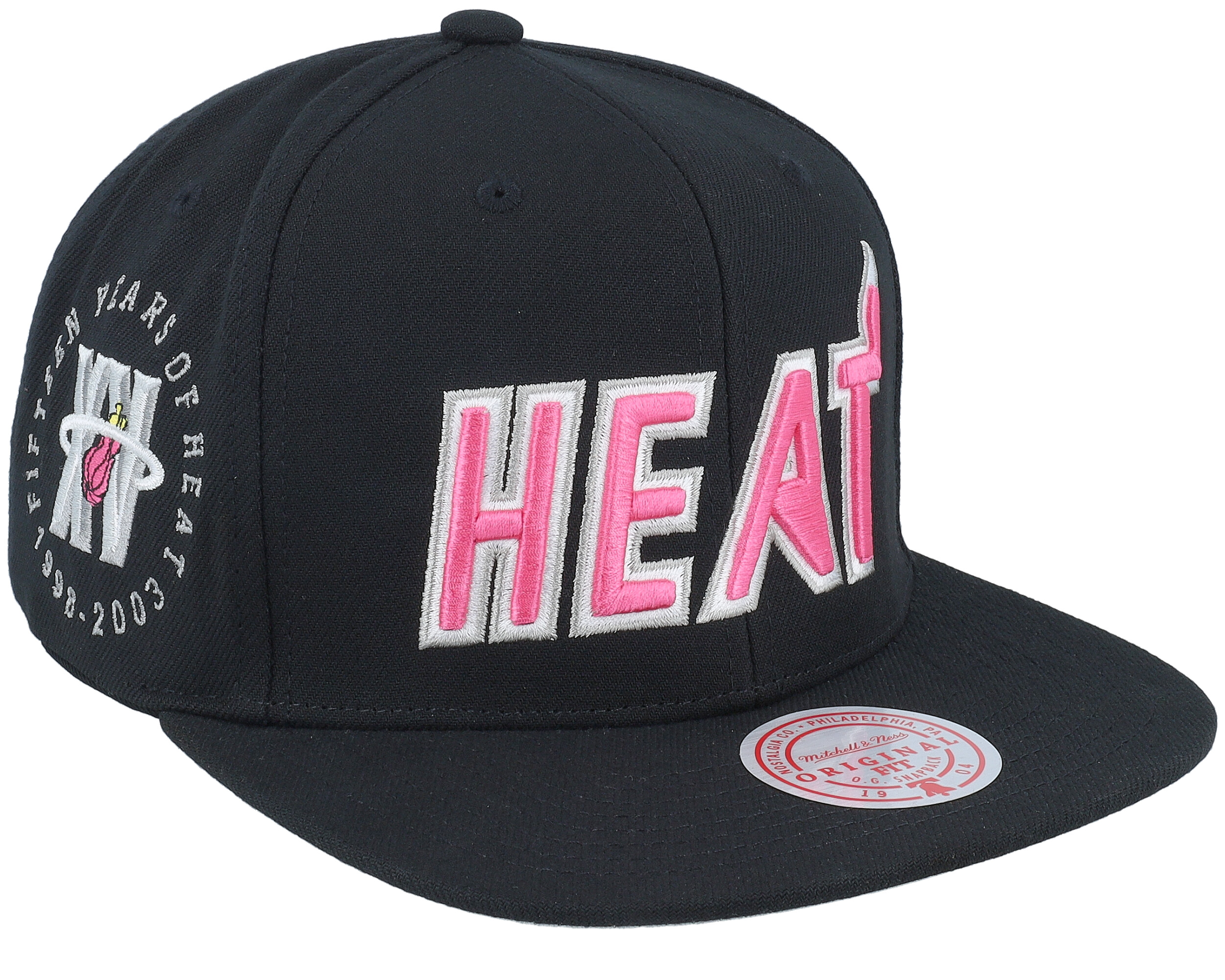 Mitchell & Ness Miami heat 新品未使用品 Mitchell & Ness Miami Heat Grey Black Pop Adjustable