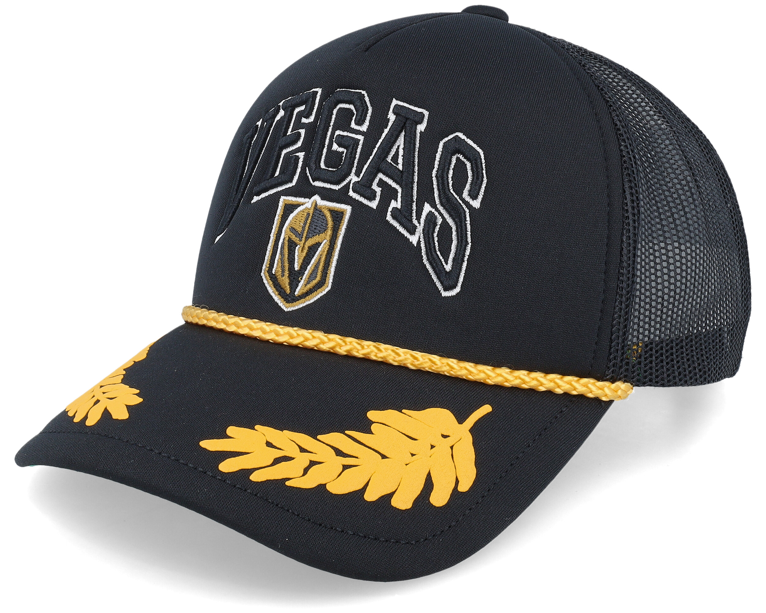 Vegas Golden Knights Gold Leaf Hwc Black Trucker - Mitchell & Ness cap ...