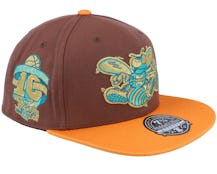 Charlotte Hornets Copper Top Brown Fitted - Mitchell & Ness