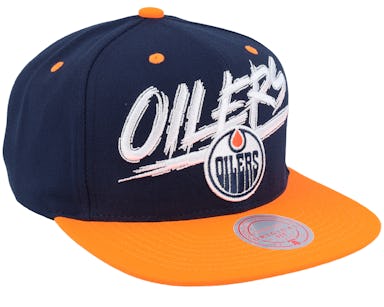 Mitchell & Ness - NHL Blue Fitted Cap - Edmonton Oilers Vintage Blue Fitted @ Hatstore
