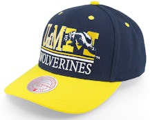 Michigan Wolverines Gpa Navy/White Adjustable - Mitchell & Ness