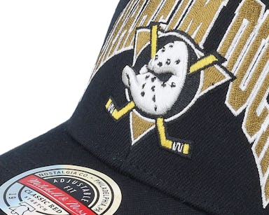 Anaheim Ducks Letterman Classic Red Black Adjustable - Mitchell & Ness cap