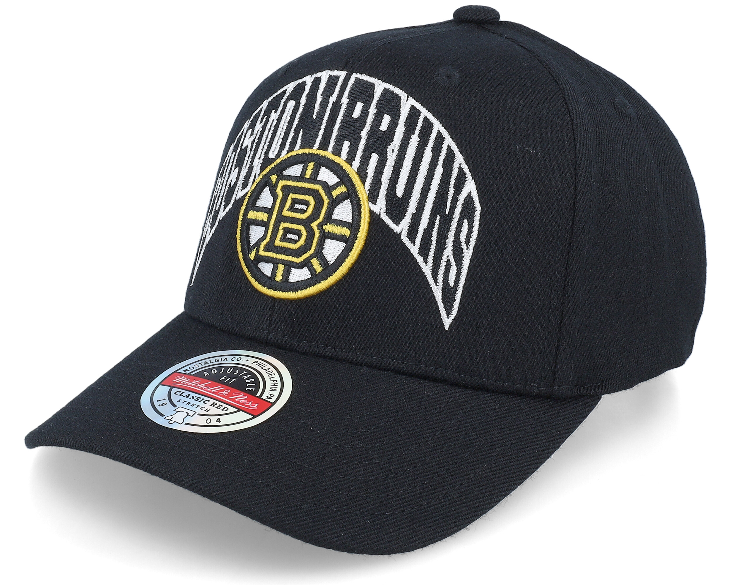 Boston Bruins Letterman Classic Red Black Adjustable - Mitchell & Ness cap