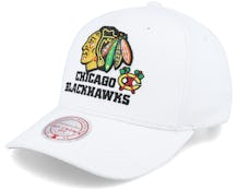 Chicago Blackhawks All In Pro White Adjustable - Mitchell & Ness