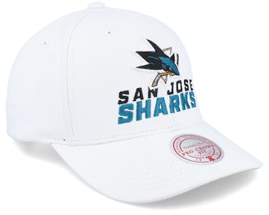 Mitchell & Ness San Jose Sharks All-In Snapback Adjustable Hat, Men's, White