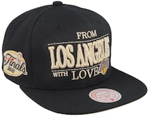 Los Angeles Lakers With Love Black Snapback - Mitchell & Ness