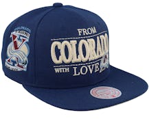 Colorado Avalanche With Love Blue Snapback - Mitchell & Ness