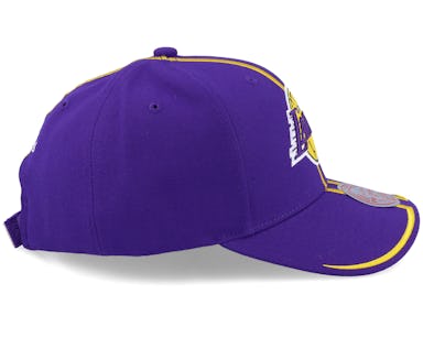 New Era Mitchell & Ness Los Angeles Lakers Draft Day Snapback Hat  White/Purple - FW21 男装- CN