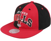 Chicago Bulls Pinwheel Of Fortune Red/Black Snapback - Mitchell & Ness