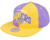 Los Angeles Lakers Pinwheel Of Fortune Yellow/Purple Snapback