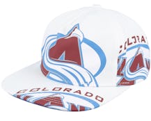 Colorado Avalanche In Your Face Deadstock White Snapback - Mitchell & Ness