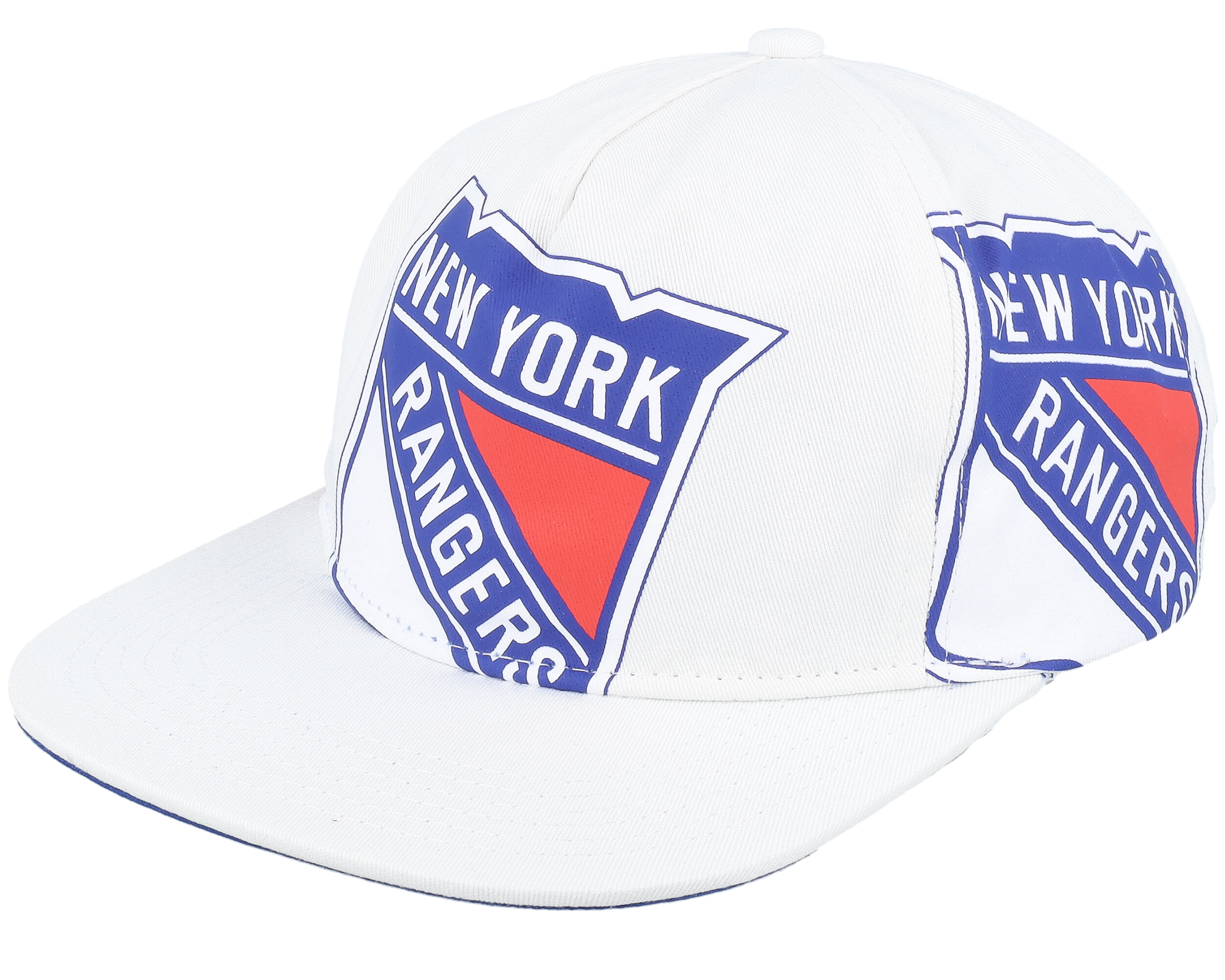 New York Rangers In Your Face Deadstock White Snapback Mitchell