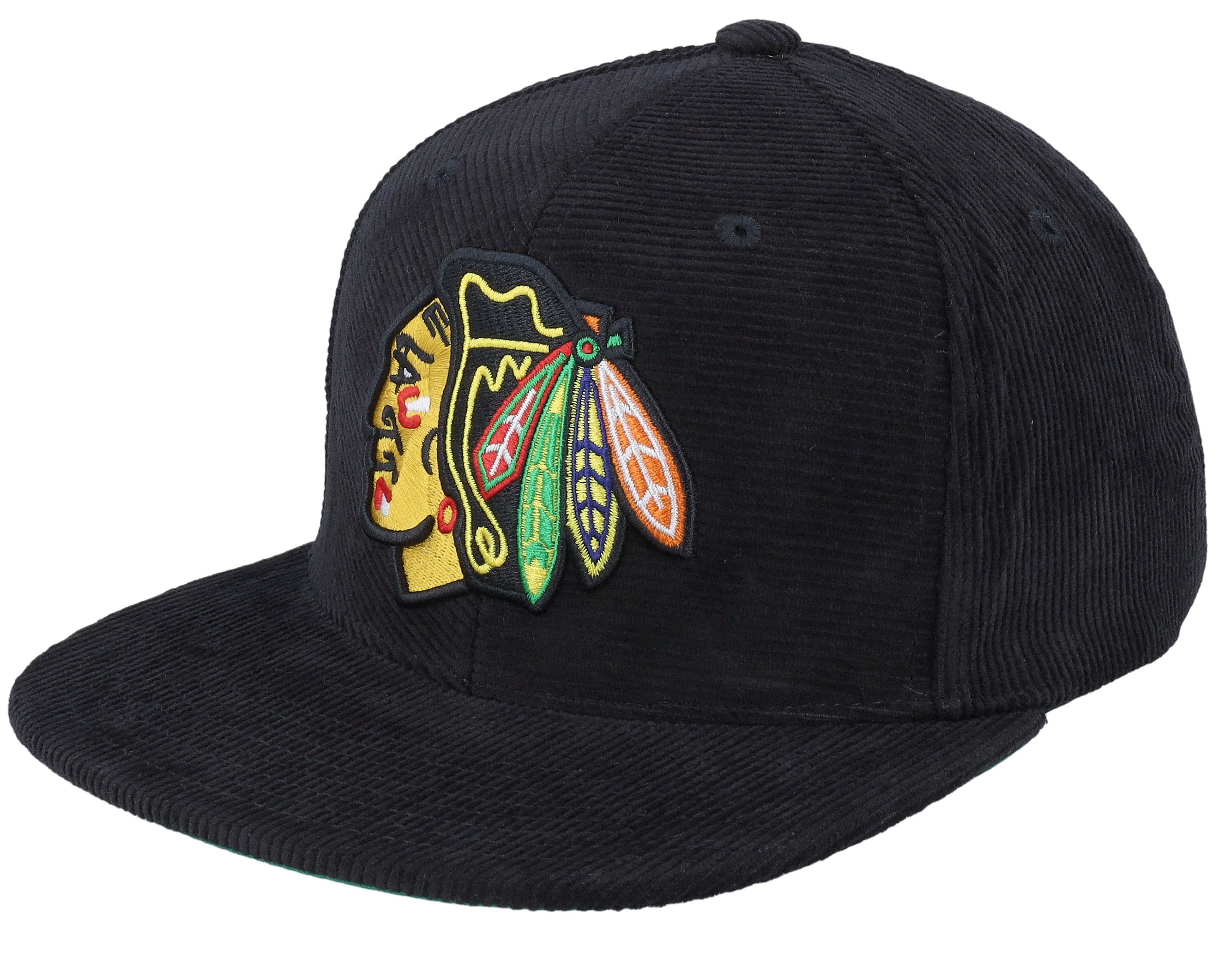 Chicago Blackhawks All Directions Black Snapback Mitchell Ness Cap Hatstore