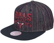 Chicago Bulls Dem Stripes Black Snapback - Mitchell & Ness