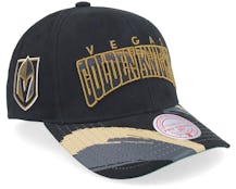 Vegas Golden Knights Brushed Past Ya Pro Black Adjustable - Mitchell & Ness