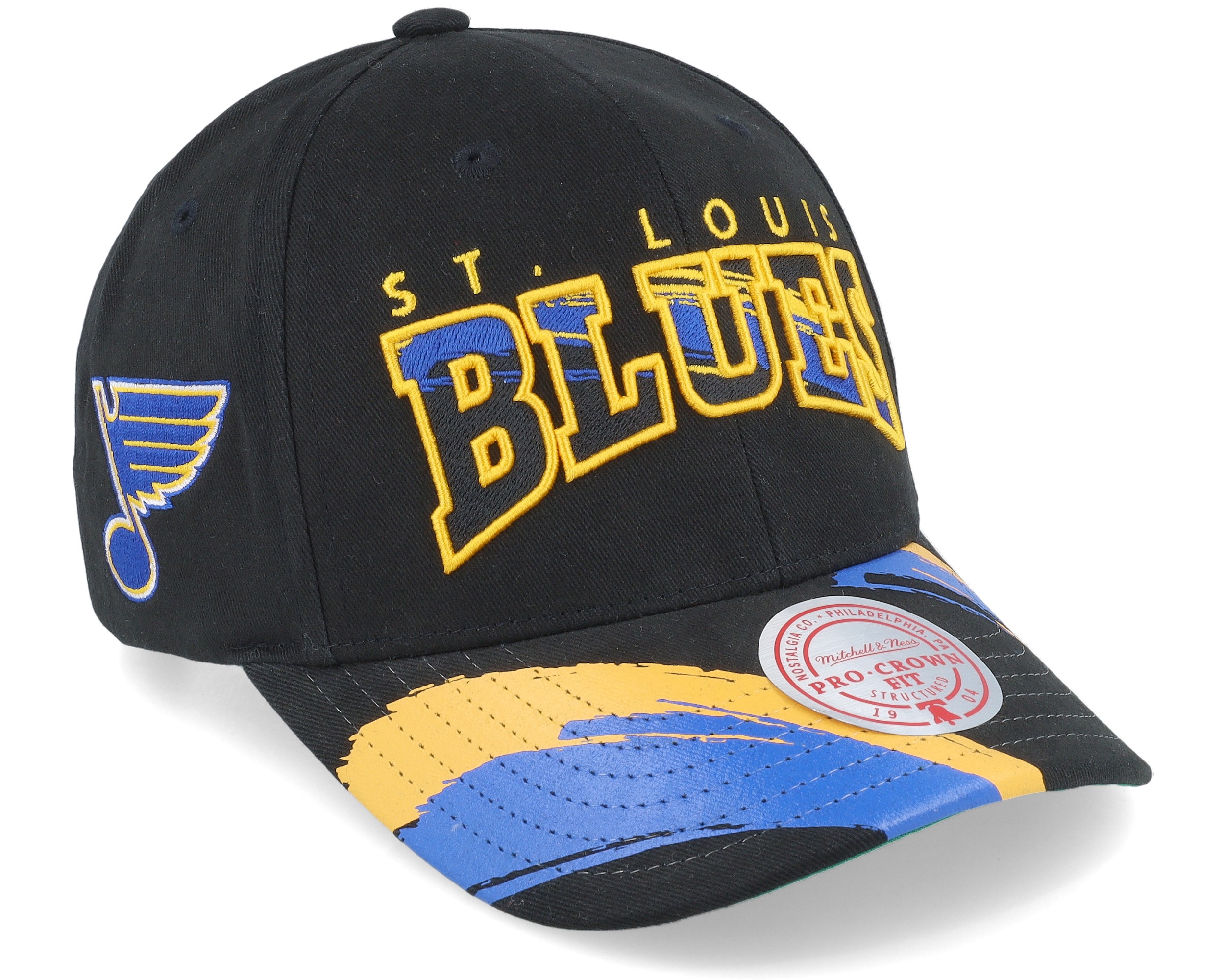 St. Louis Blues All In Pro White Adjustable - Mitchell & Ness cap